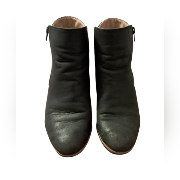 Soul Naturalizer Hudson Black Wedge Ankle Boots Booties 8.5 Zip - Picture 3 of 11